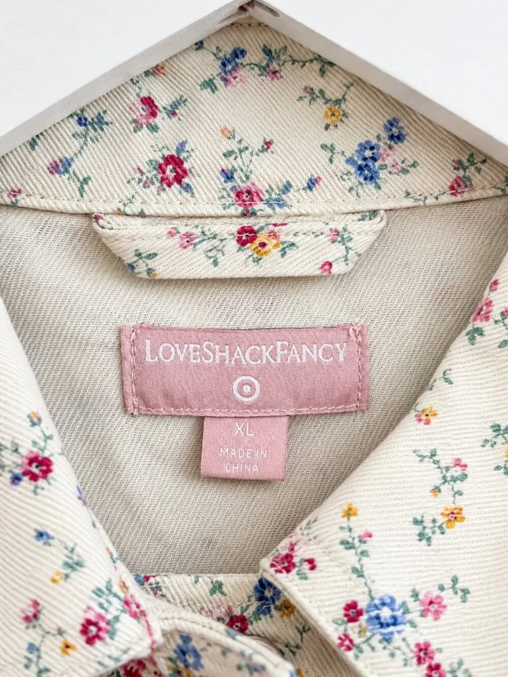 NWT LoveShackFancy x Target Girls' Grace Sunrise Floral Patchwork Denim Jacket